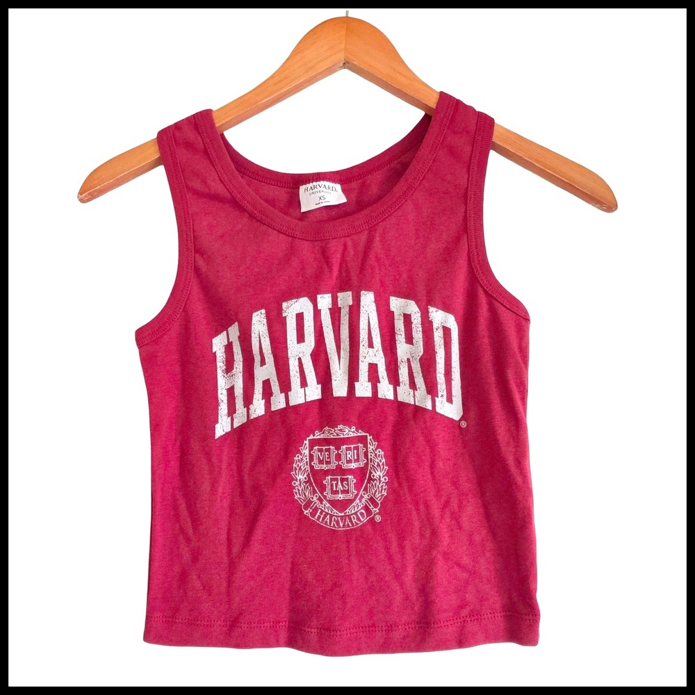 Grayson Threads Harvard University Women XS Maroon Graphic Tank Top Sleeveless